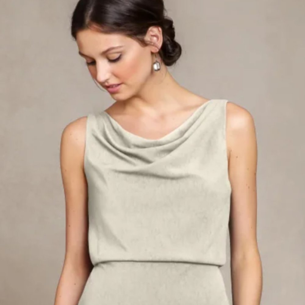 Jenny Yoo gray gown (bridesmaid)